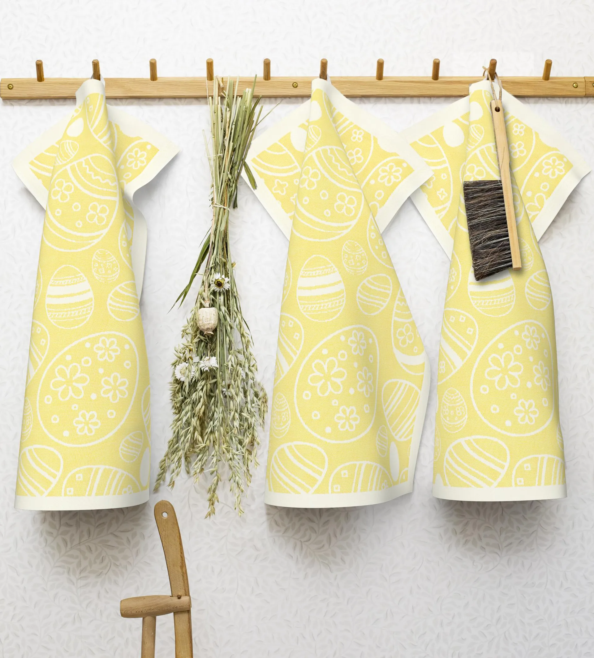 Paño de cocina Easter Egg 35x50 cm, amarillo Ekelund Linneväveri