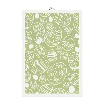 Paño de cocina Easter Egg 35x50 cm - verde - Ekelund Linneväveri