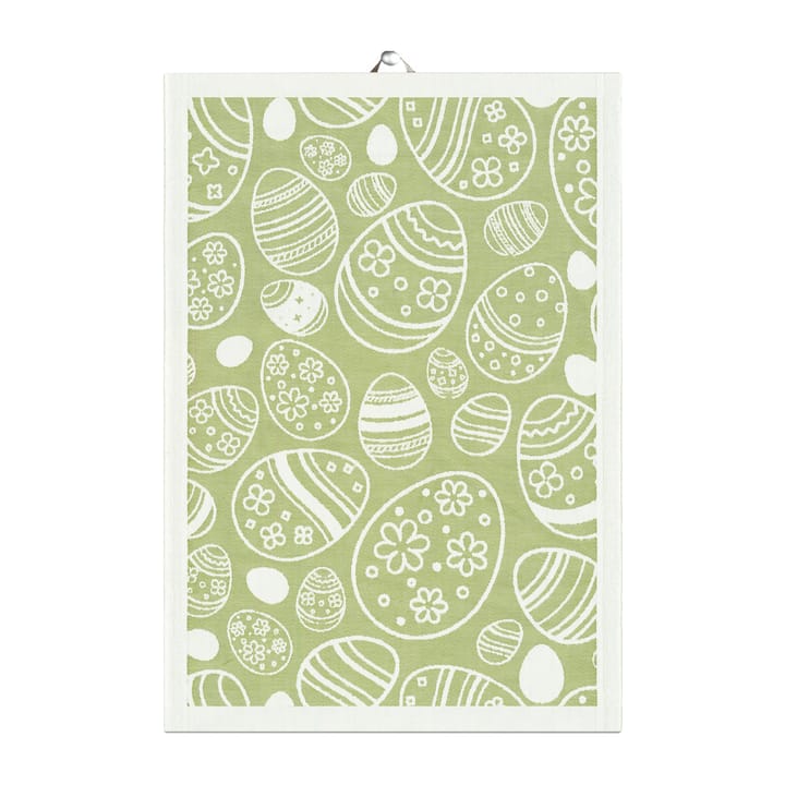 Paño de cocina Easter Egg 35x50 cm - verde - Ekelund Linneväveri