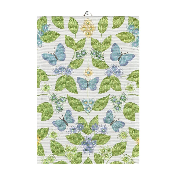 Paño de cocina Fjärilsdröm 35x50 cm, verde Ekelund Linneväveri