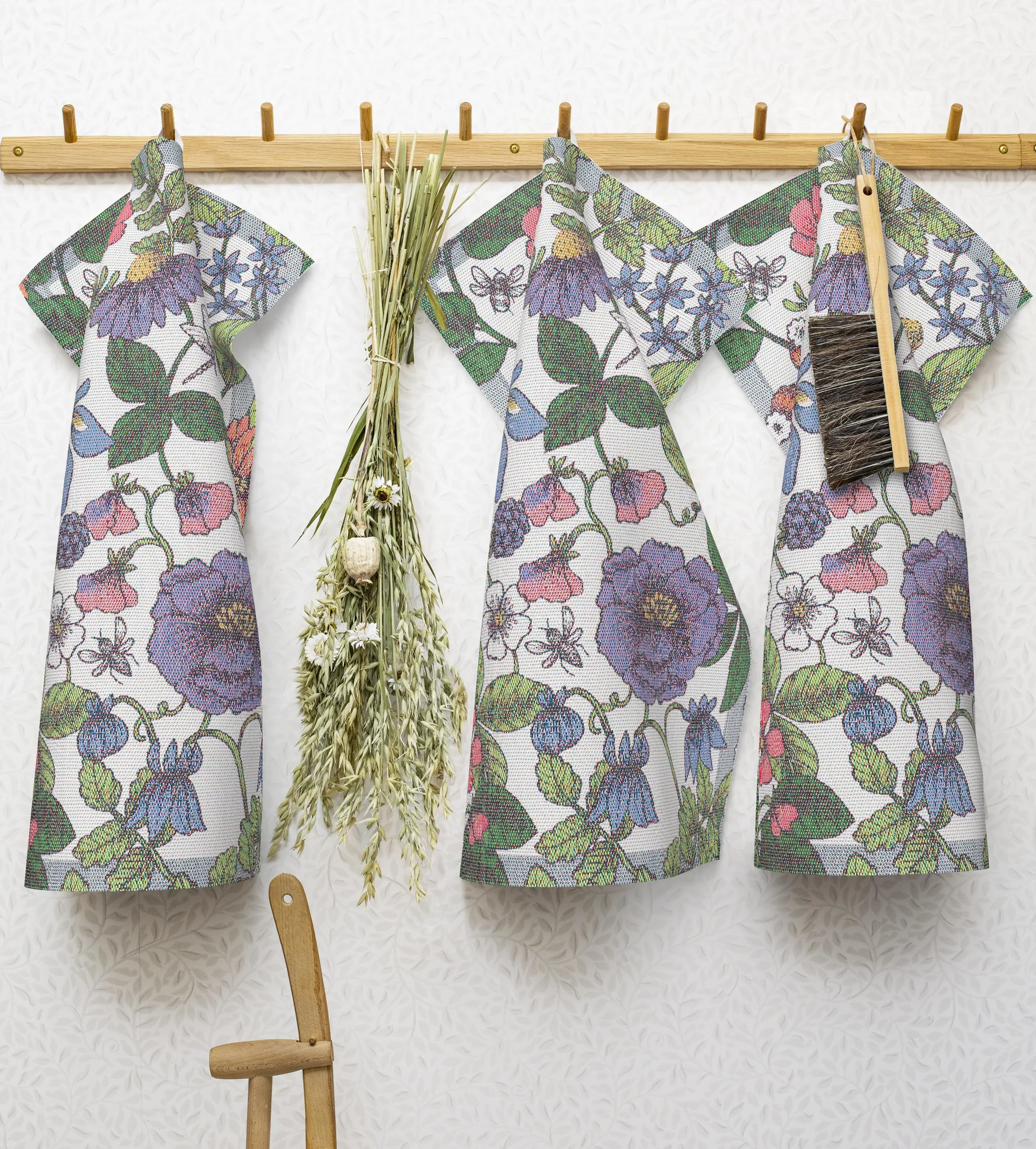 Paño de cocina Flora, 35x50 cm Ekelund Linneväveri