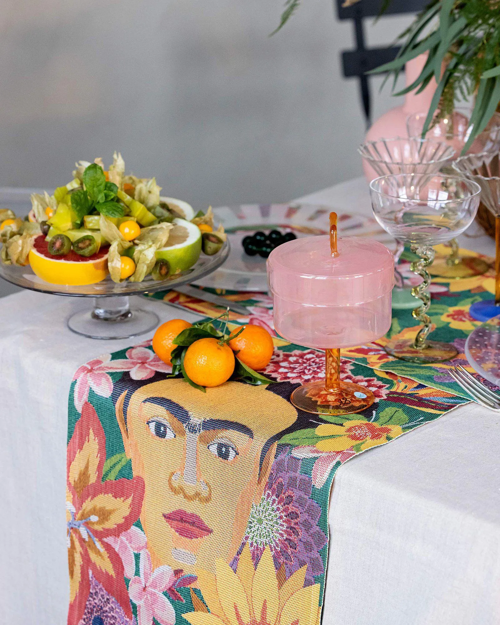 Paño de cocina Flores 35x50 cm, Multi Ekelund Linneväveri