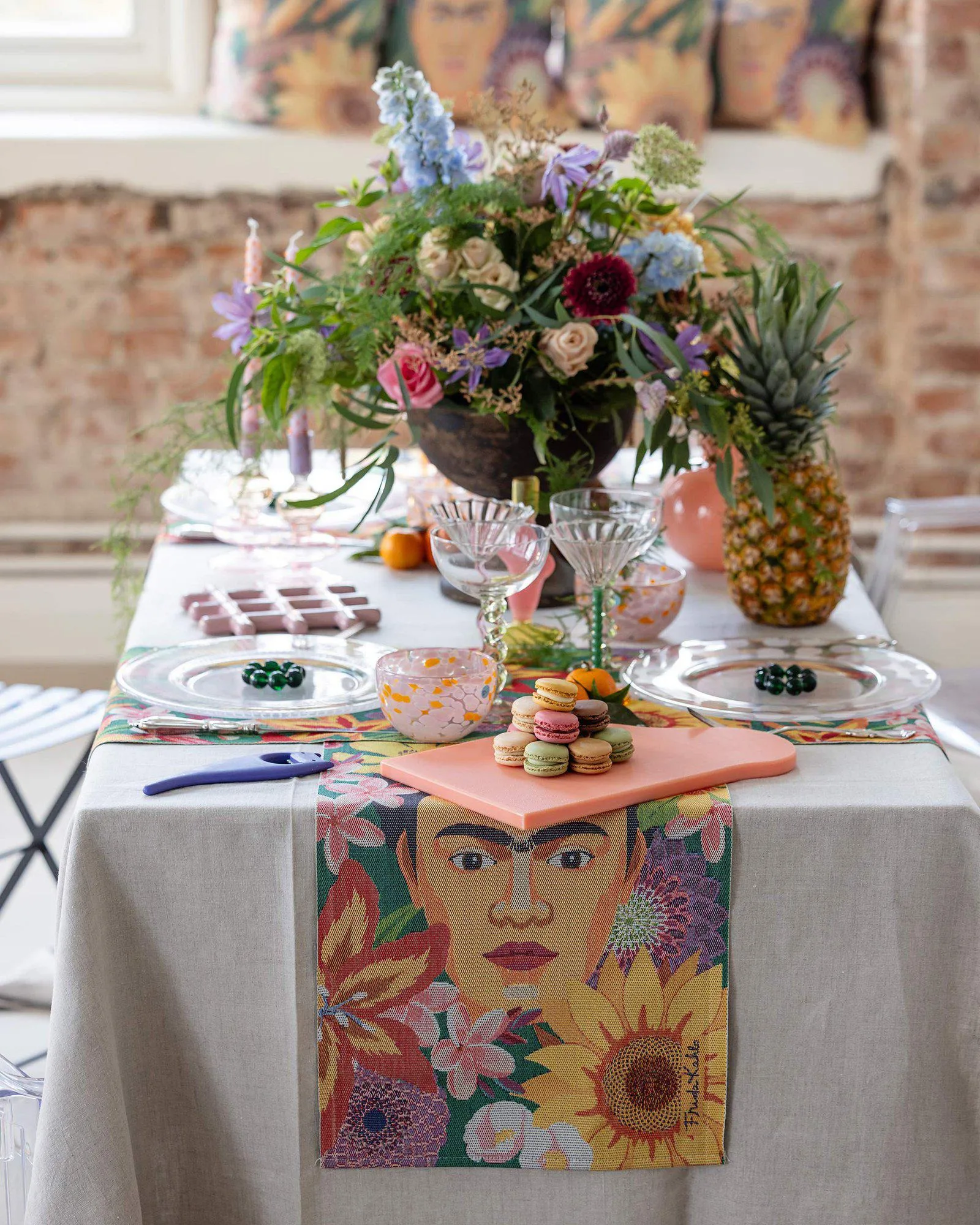 Paño de cocina Flores 35x50 cm, Multi Ekelund Linneväveri