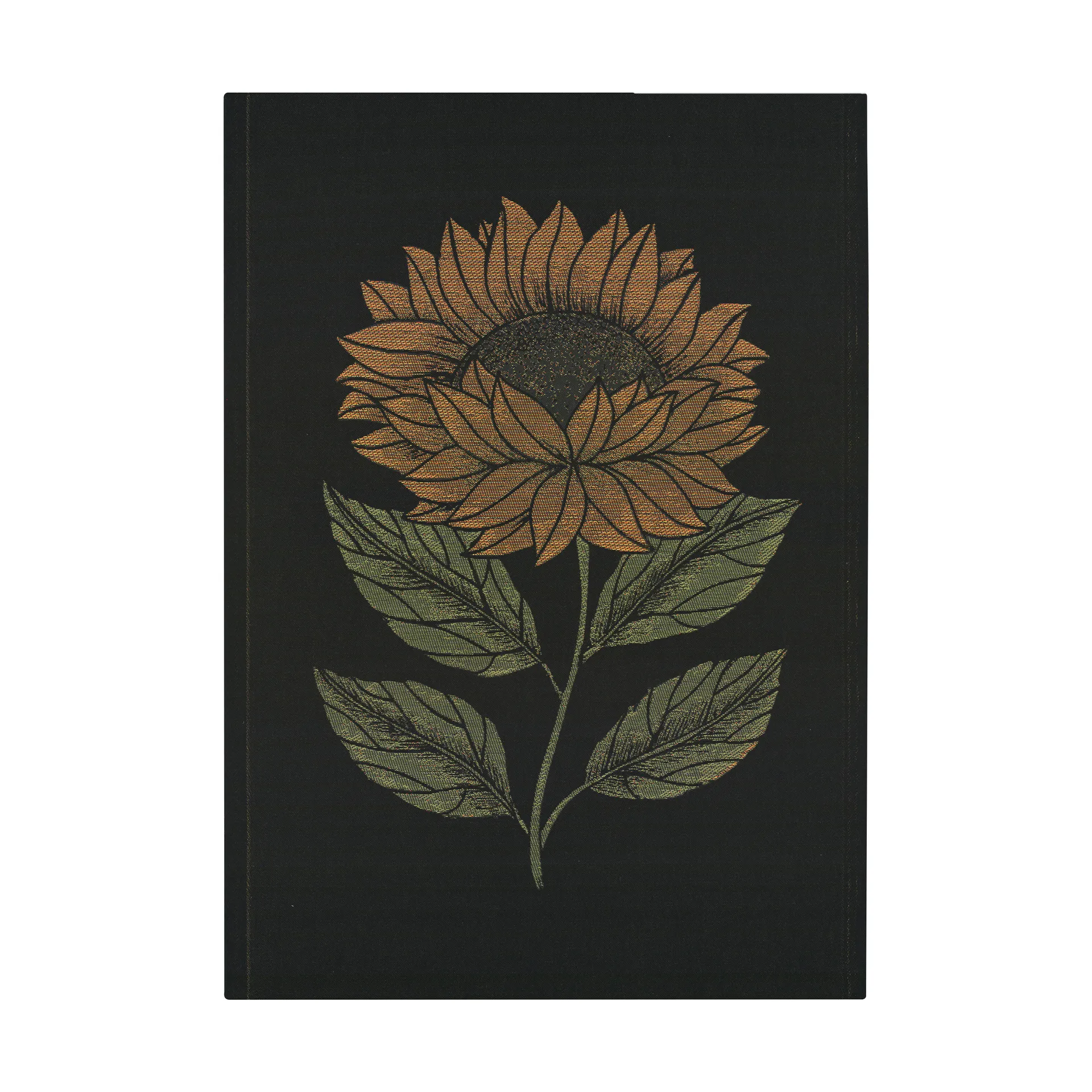 Paño de cocina Helia 48x70 cm, Negro-amarillo Ekelund Linneväveri