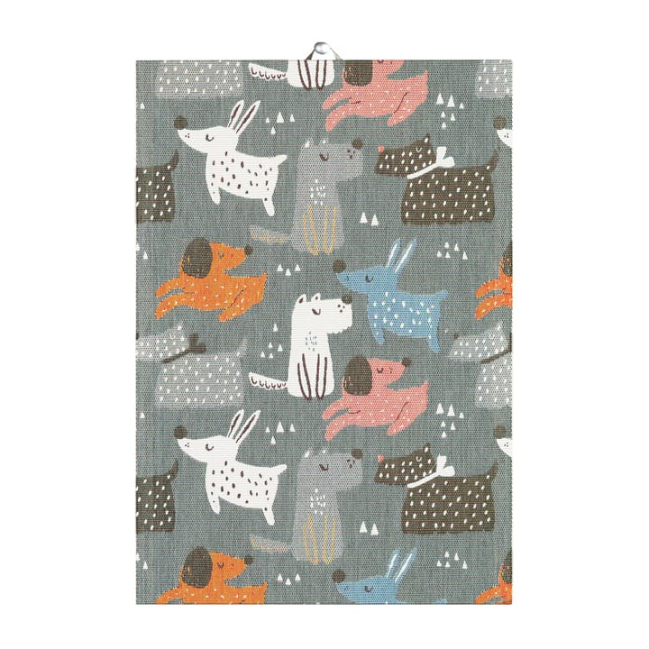Paño de cocina Hundar 35x50 cm, gris Ekelund Linneväveri