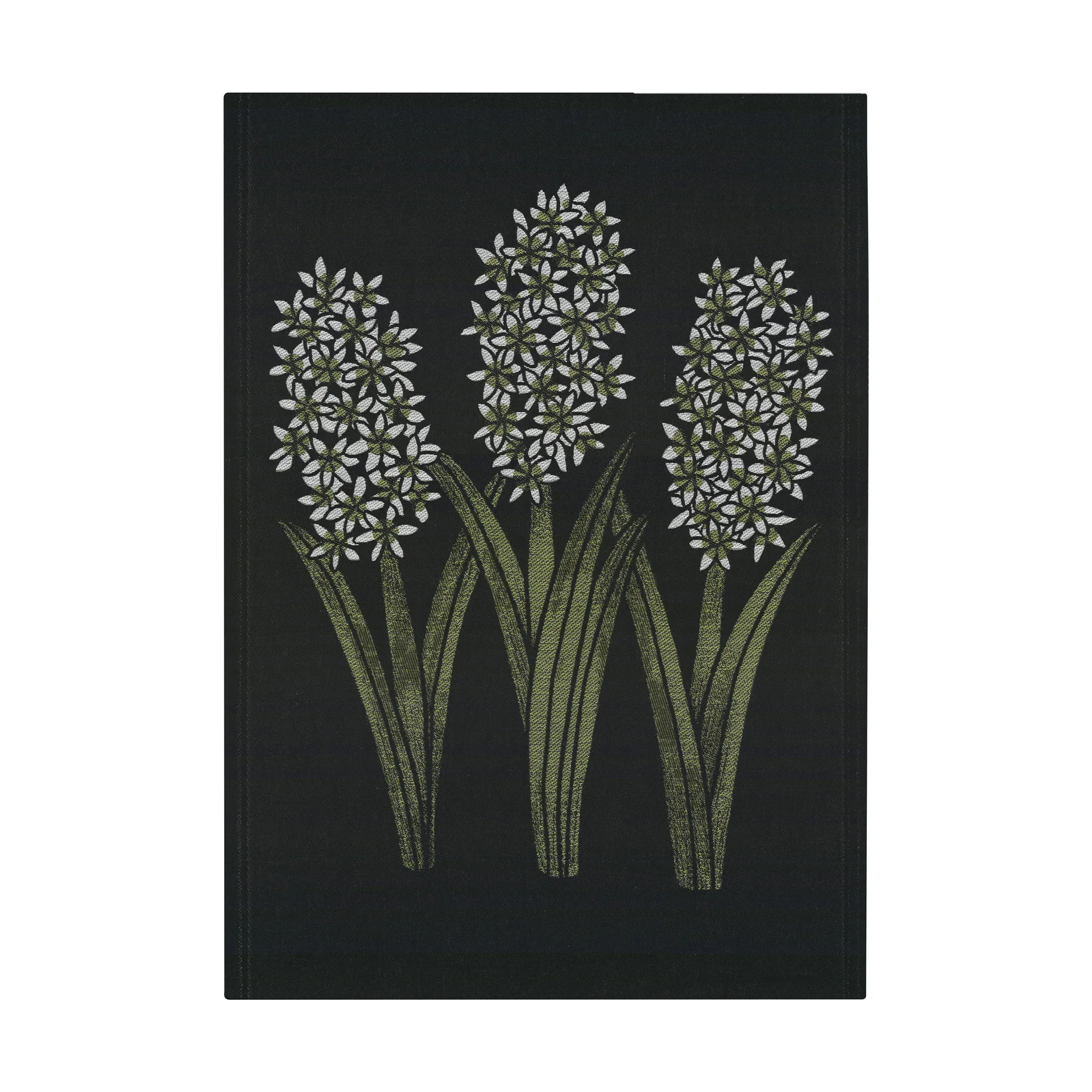 Paño de cocina Hyacint 48x70 cm, Negro-verde Ekelund Linneväveri
