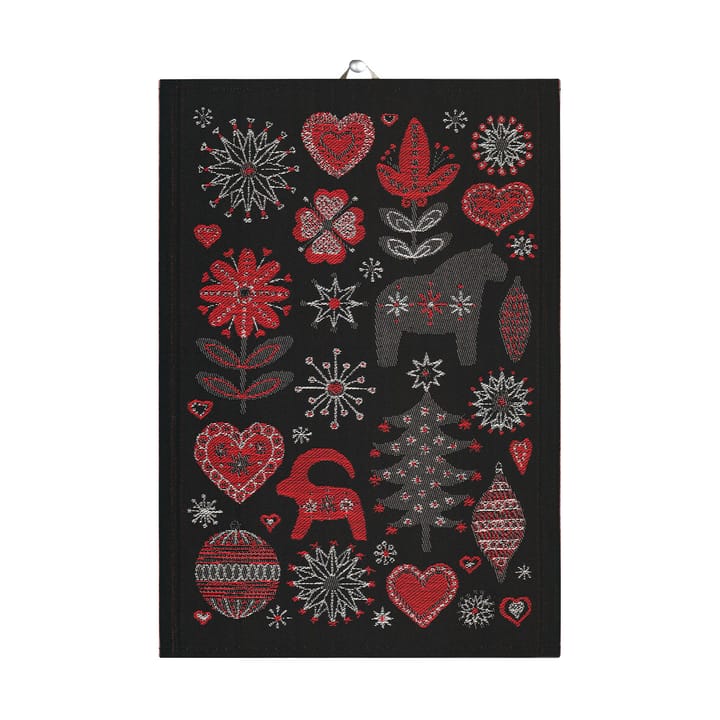 Paño de cocina Julnatt 35x50 cm - Negro - Ekelund Linneväveri