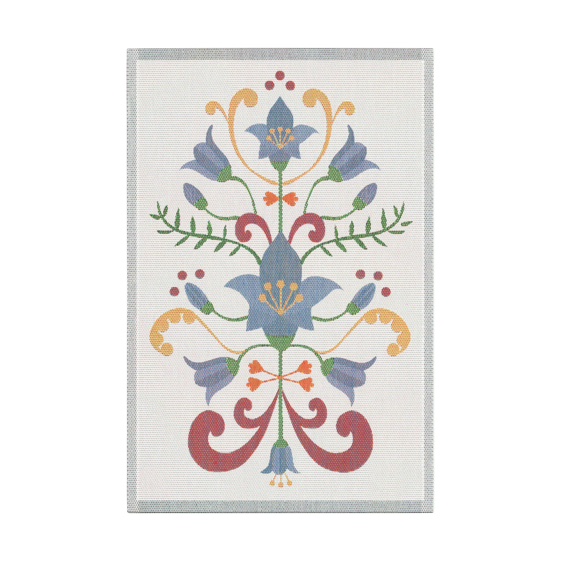 Paño de cocina Lindas blåklocka 40x60 cm, Azul-gris Ekelund Linneväveri