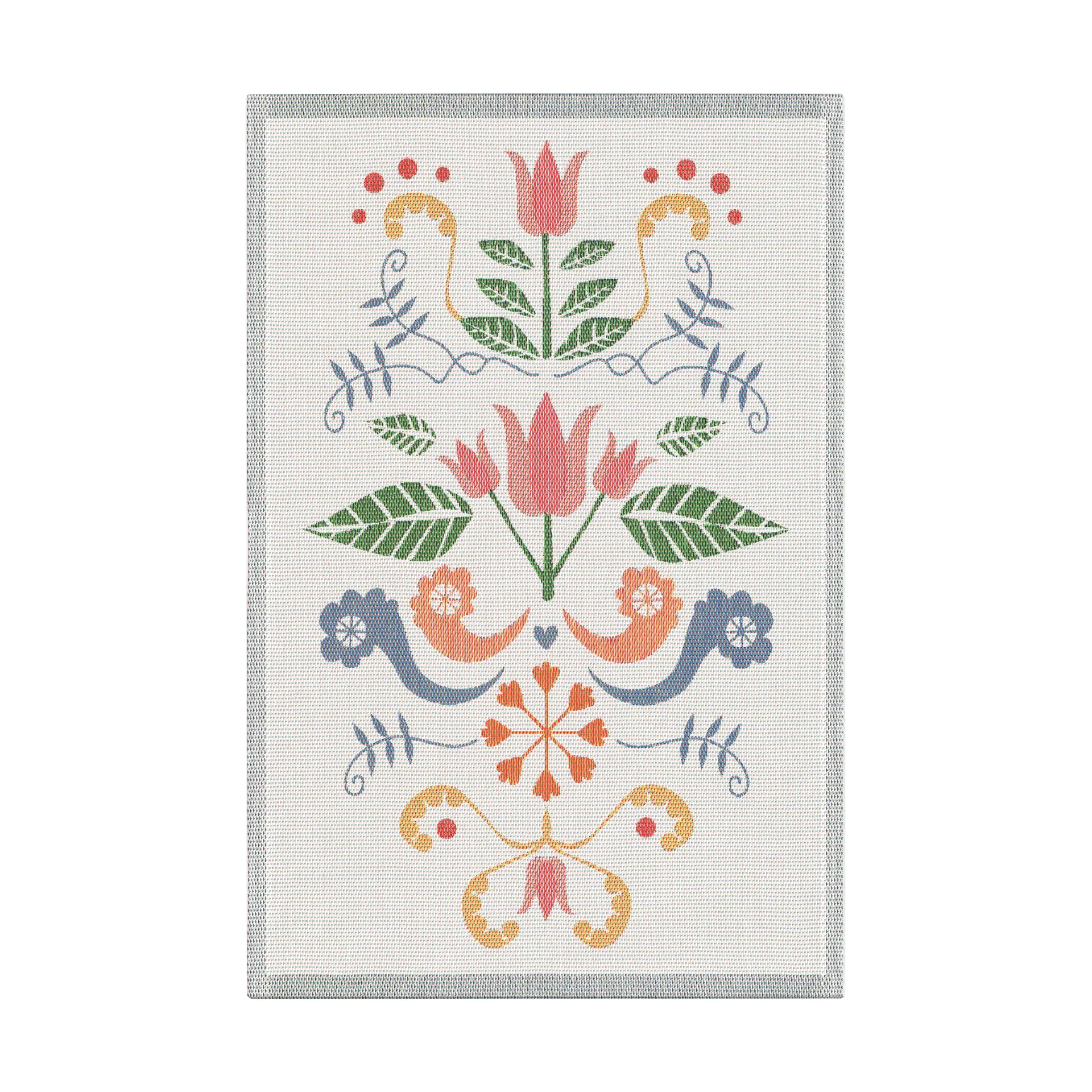 Paño de cocina Lindas tulpan 40x60 cm, Rosa-gris Ekelund Linneväveri