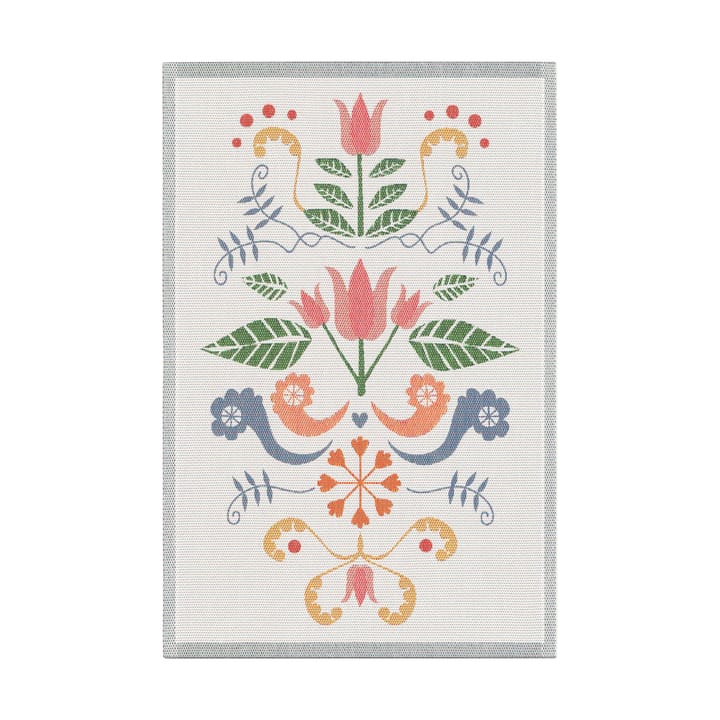 Paño de cocina Lindas tulpan 40x60 cm - Rosa-gris - Ekelund Linneväveri