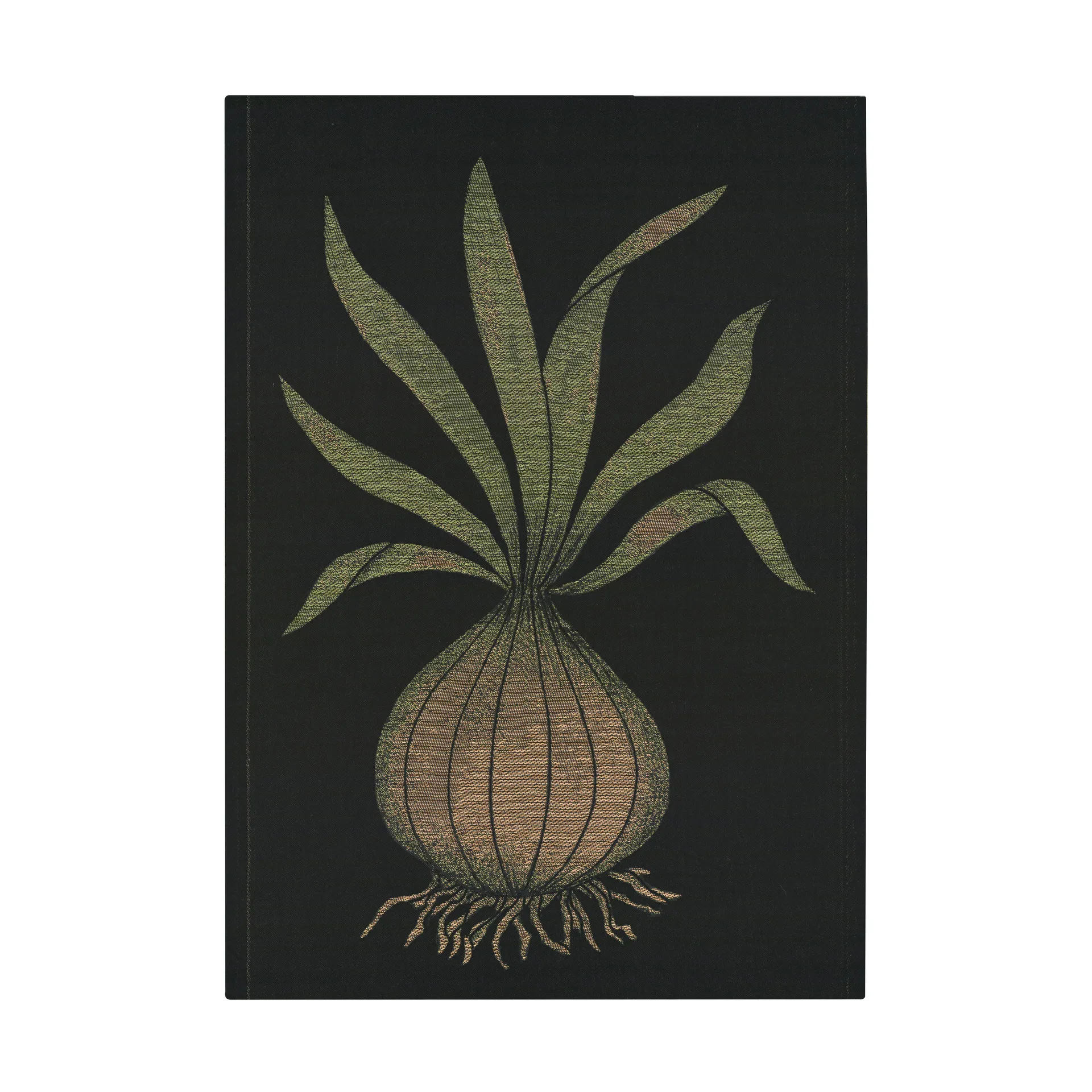 Paño de cocina Lök 48x70 cm, Negro-amarillo oscuro Ekelund Linneväveri