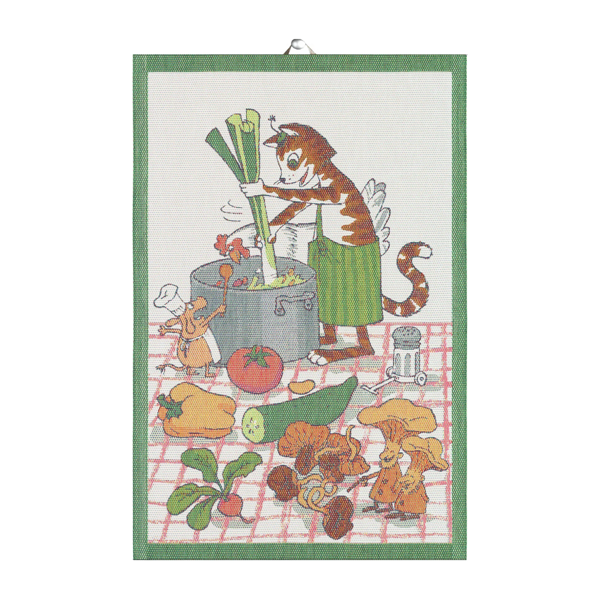 Paño de cocina Pettson & Findus, cocinando Ekelund Linneväveri