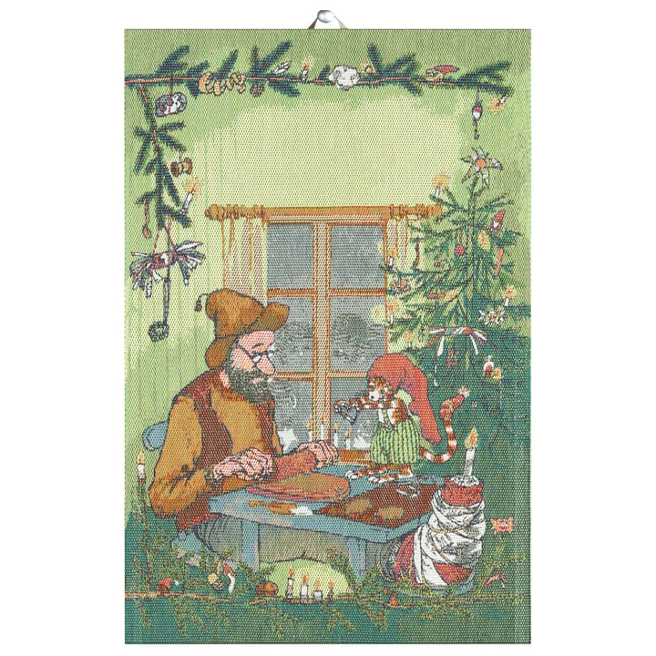 Paño de cocina Pettson & Findus - Manualidades navideñas - Ekelund Linneväveri