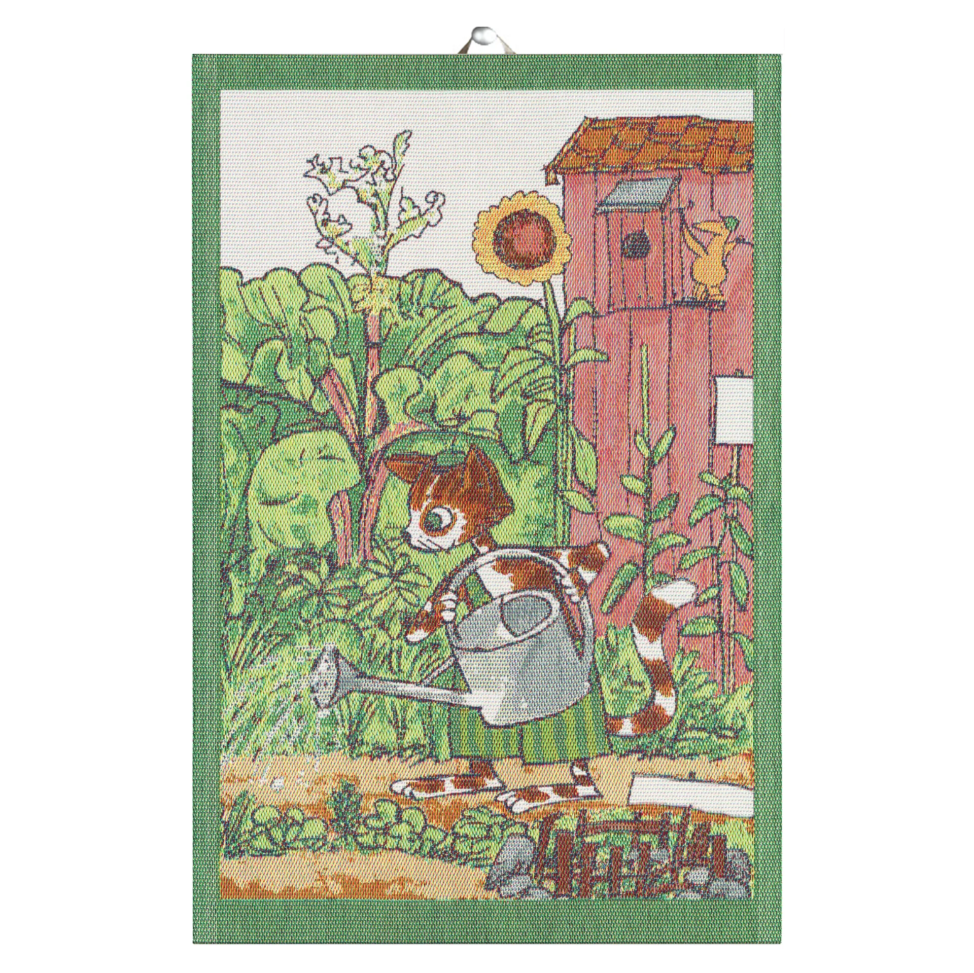 Paño de cocina Pettson & Findus, watering can Ekelund Linneväveri