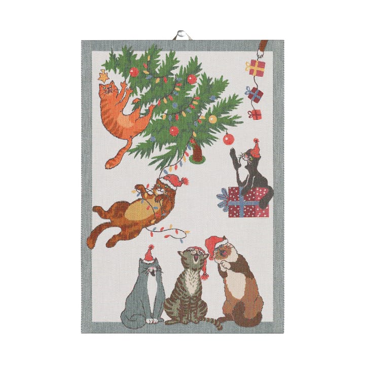 Paño de cocina Purr-fect Christmas 35x50 cm - Multi - Ekelund Linneväveri