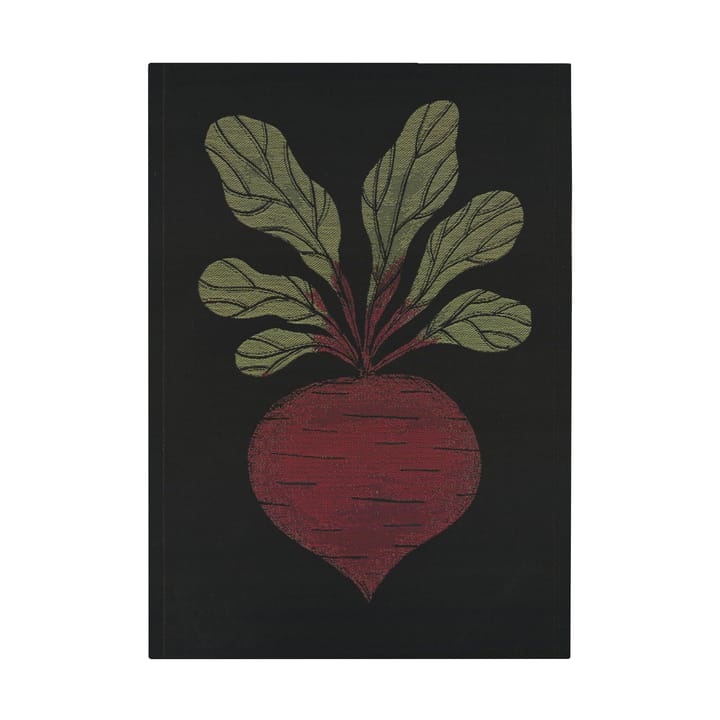 Paño de cocina Rödbeta 48x70 cm - Negro-rojo - Ekelund Linneväveri