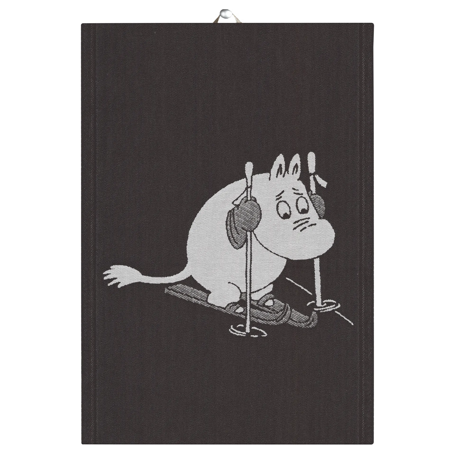 Paño de cocina Skiing 35x50 cm, negro Ekelund Linneväveri