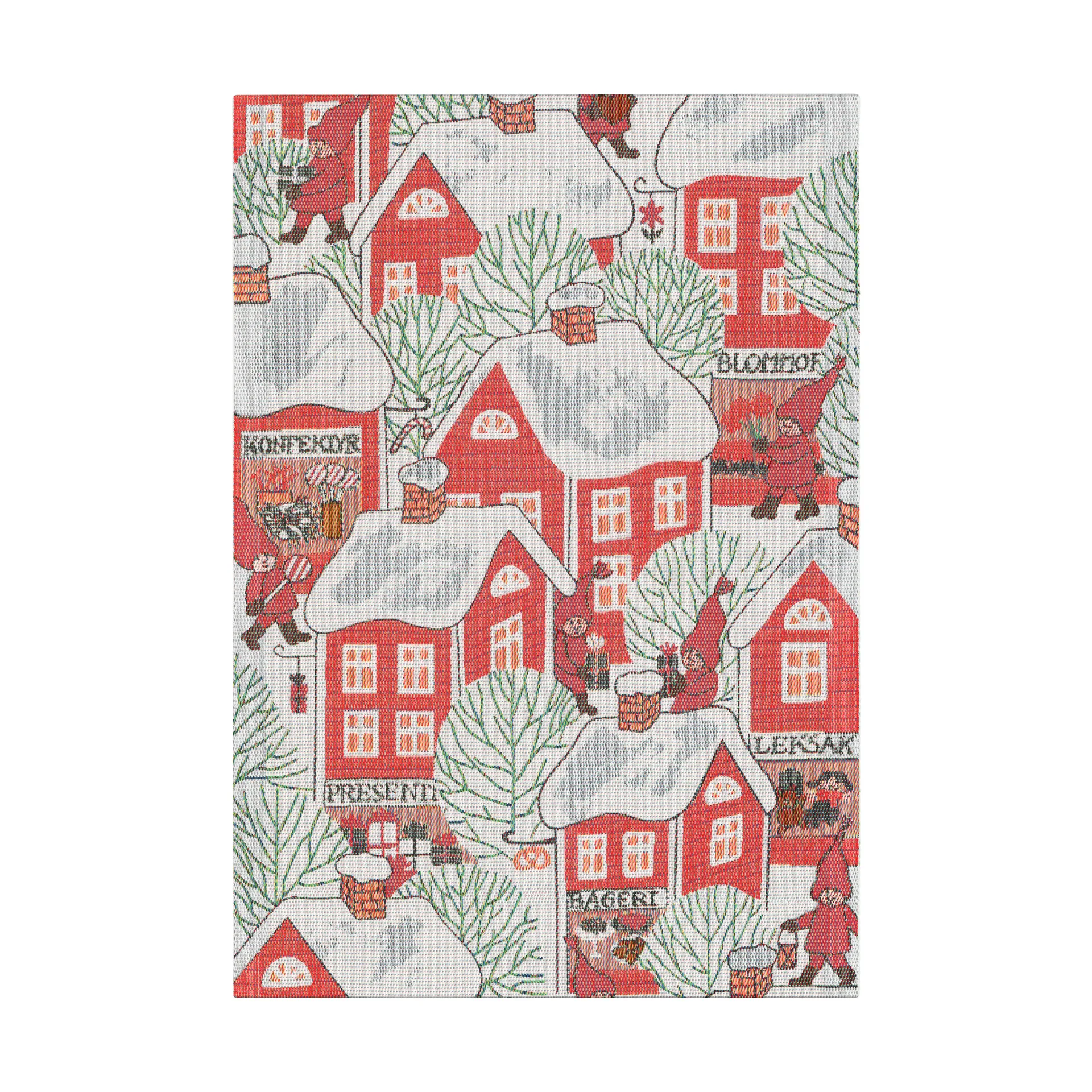 Paño de cocina Tomtebyn 35x50 cm, Rojo Ekelund Linneväveri