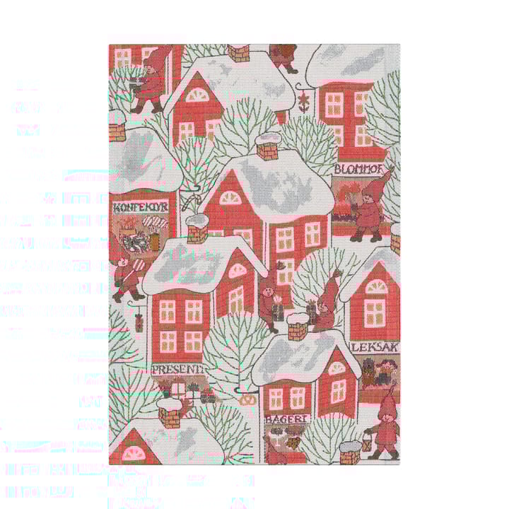 Paño de cocina Tomtebyn 35x50 cm - Rojo - Ekelund Linneväveri