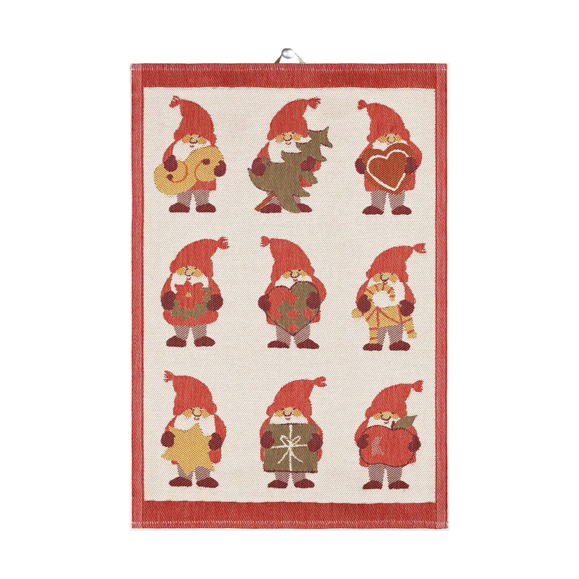 Paño de cocina Tomtemys 35x50 cm, Rojo Ekelund Linneväveri
