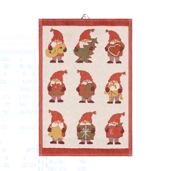 Paño de cocina Tomtemys 35x50 cm - Rojo - Ekelund Linneväveri