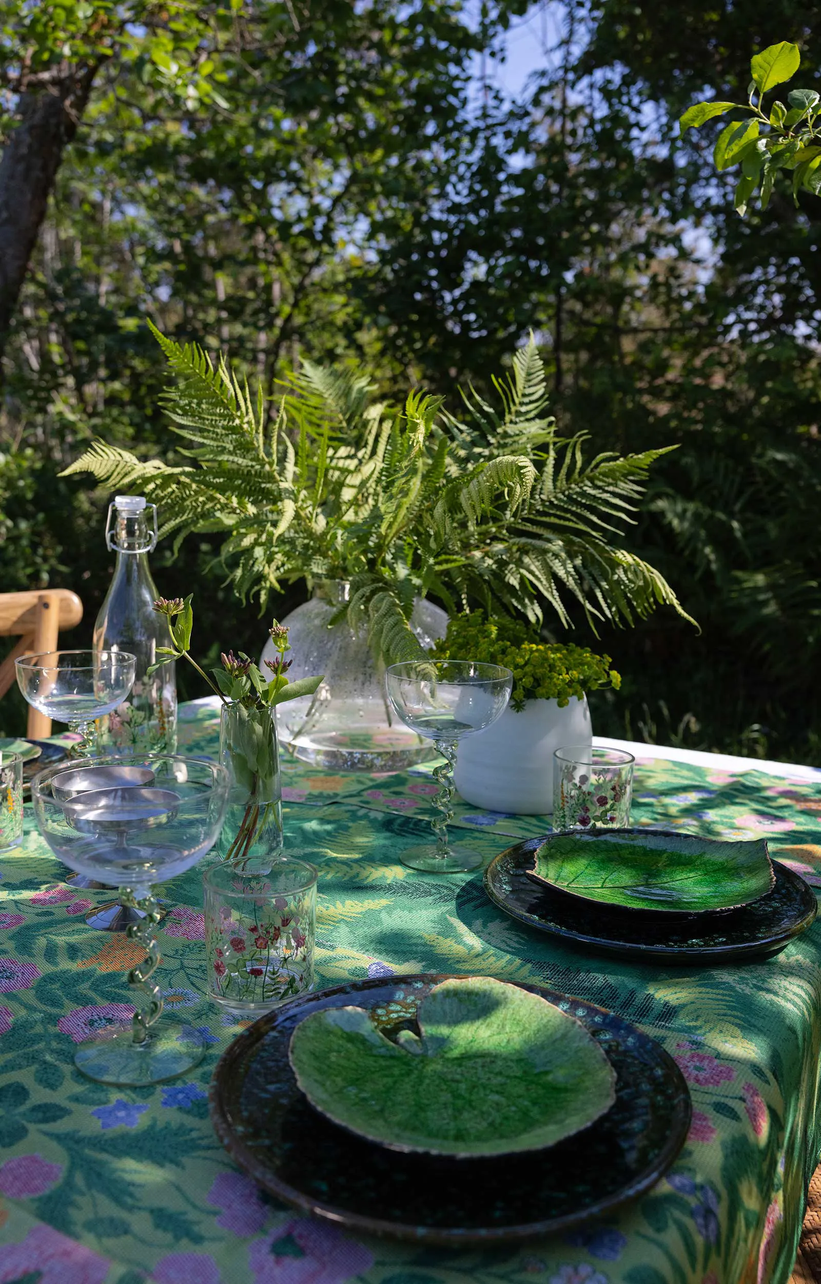 Paño de cocina Vildblommor 35x50 cm, Verde Ekelund Linneväveri