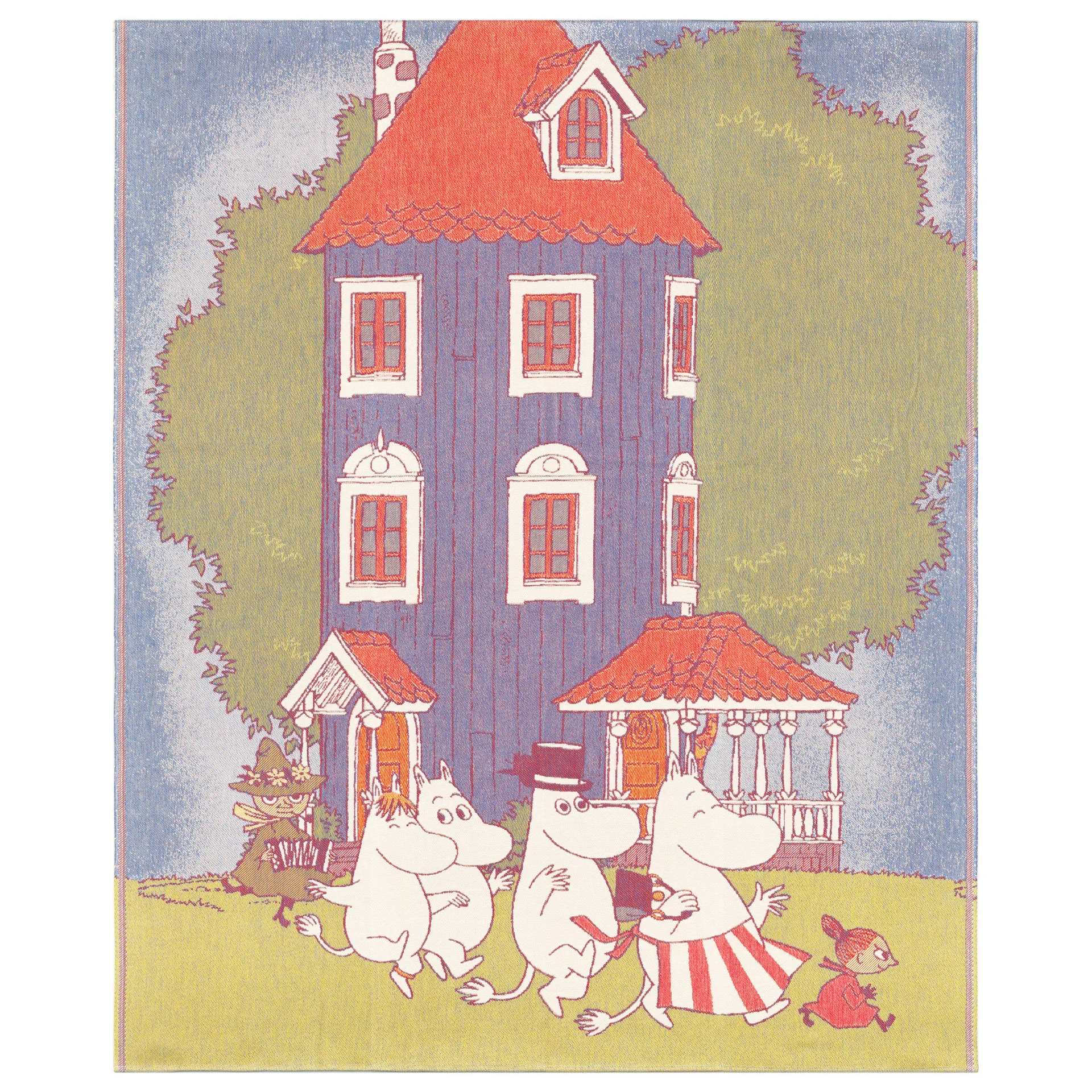 Plaid Moomin House 140x170 cm, Multi Ekelund Linneväveri
