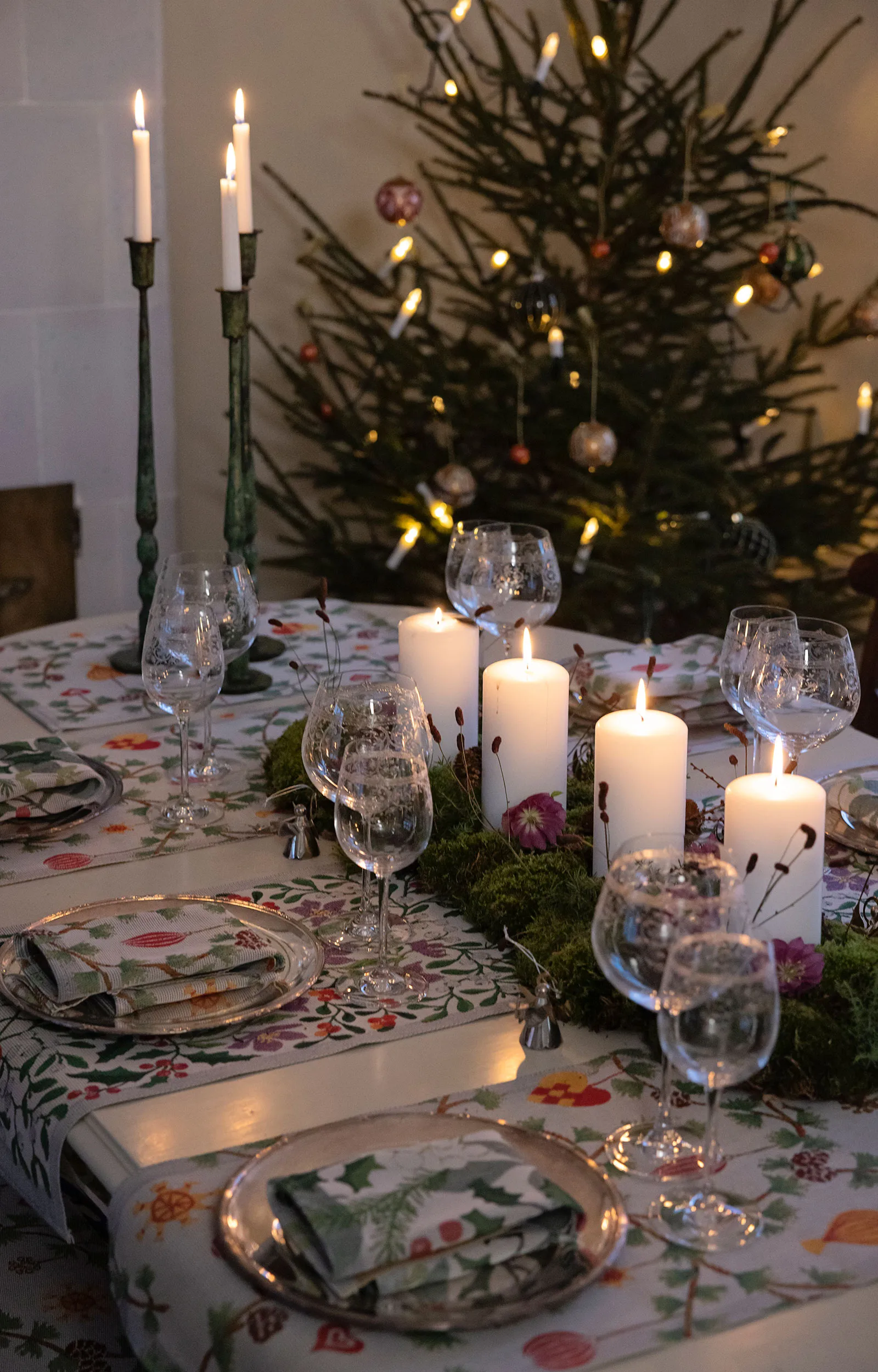 Servilleta de tela Julefröjd 35x35 cm, Multi Ekelund Linneväveri