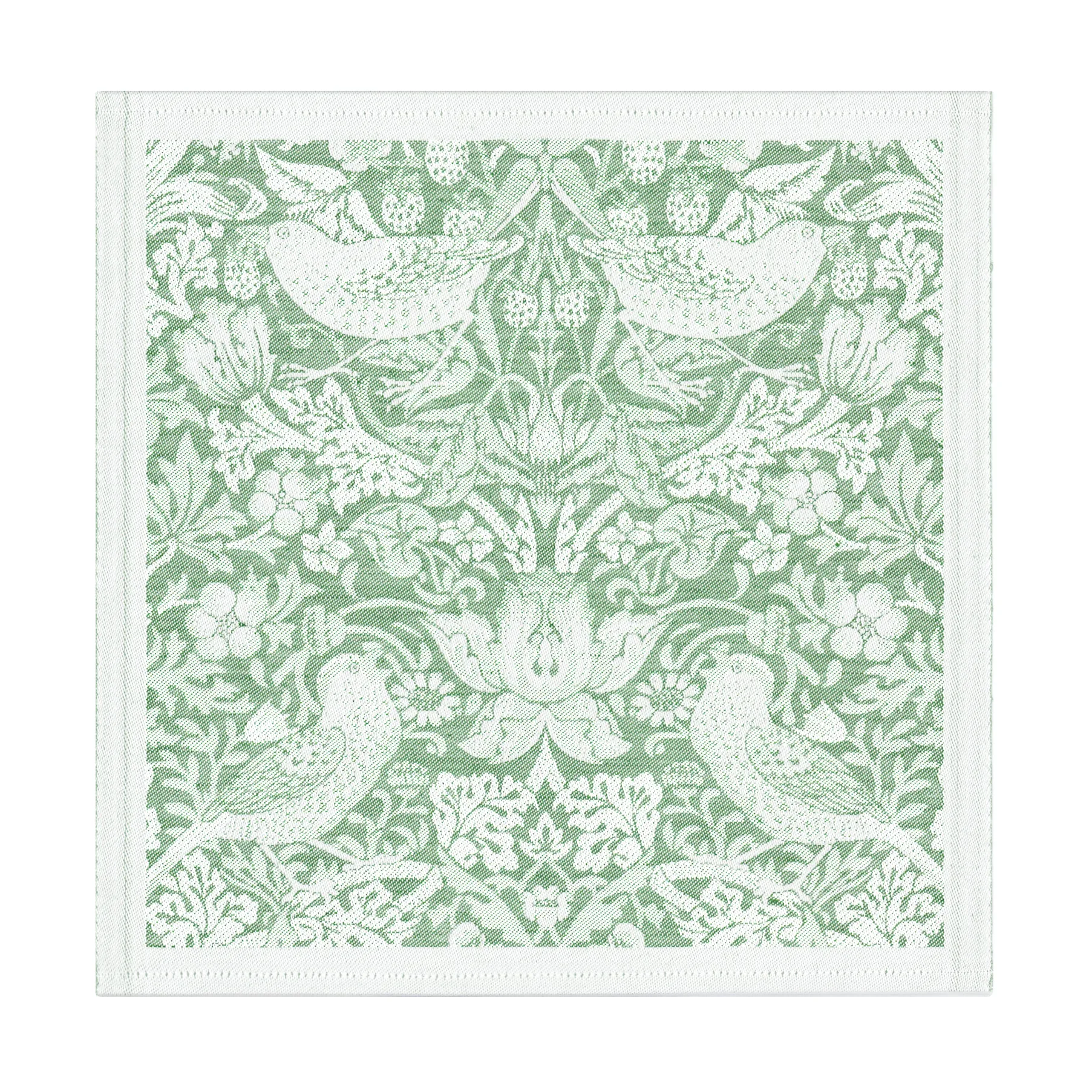 Servilleta de tela Strawberry Thief 35x35 cm, Verde Ekelund Linneväveri