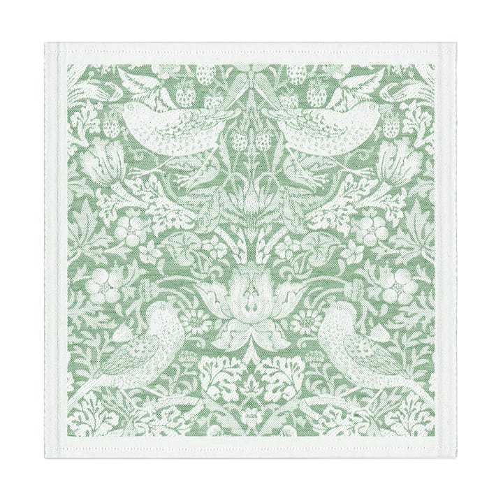 Servilleta de tela Strawberry Thief 35x35 cm - Verde - Ekelund Linneväveri