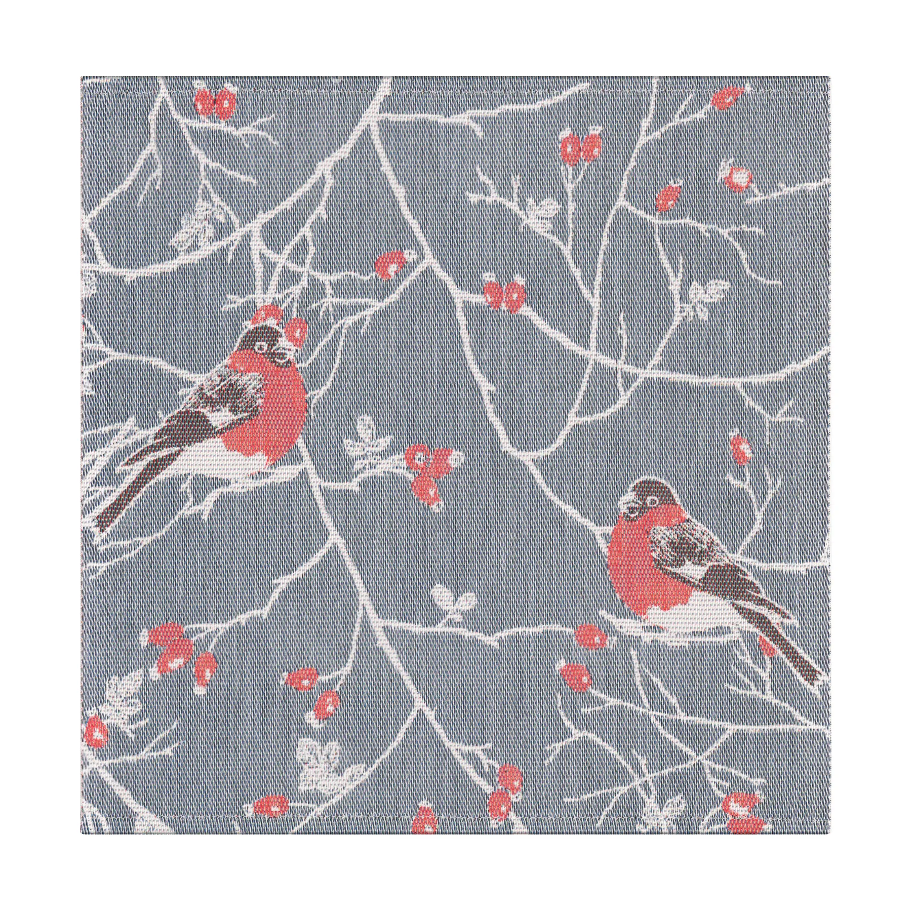 Servilleta Frostkvist 35x35 cm, Gris-rojo Ekelund Linneväveri