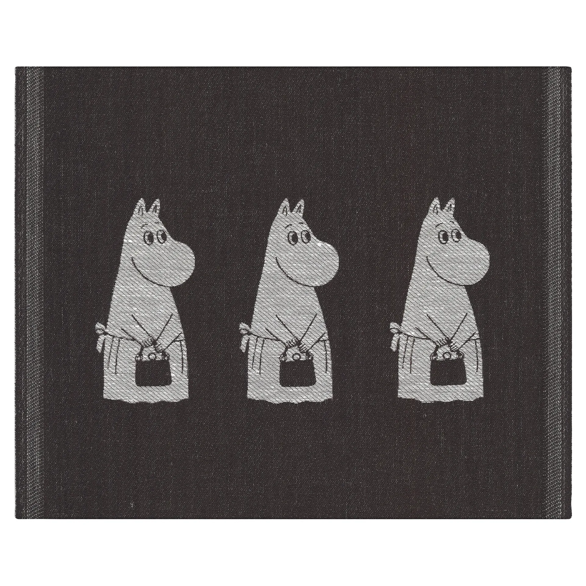 Toalla para platos Moominmamma 28x35 cm, negro Ekelund Linneväveri