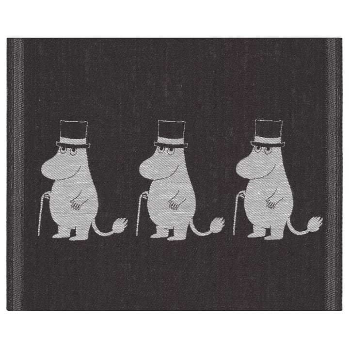 Toalla para platos Moominpappa 28x35 cm - negro - Ekelund Linneväveri