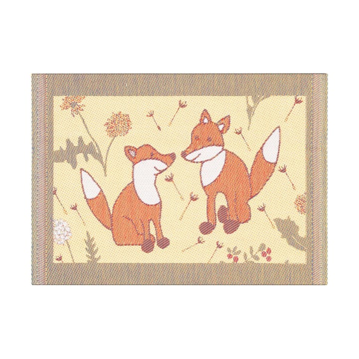 Trapo de cocina Rävar 35x25 cm, Beige-naranja Ekelund Linneväveri