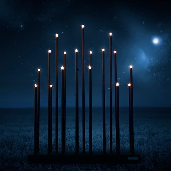 Candelabro eléctrico Elflugan Grande, Gris Elflugan