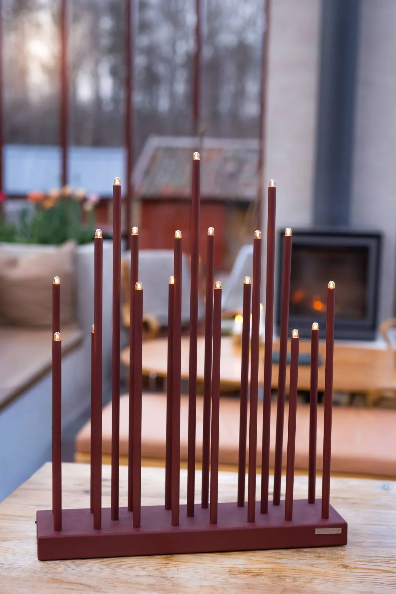 Candelabro eléctrico Elflugan Grande, Rojo óxido Elflugan