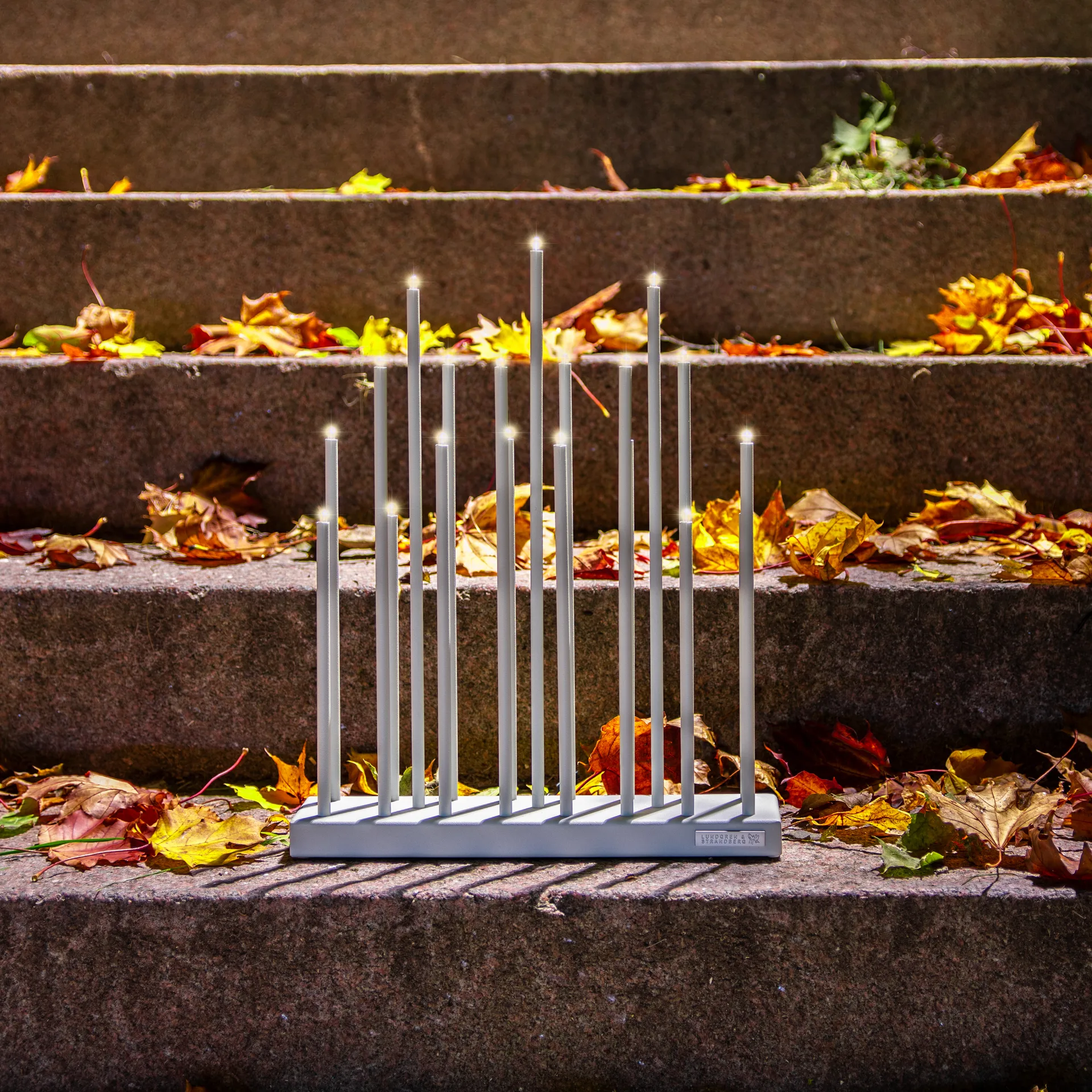 Candelabro eléctrico Elflugan, Gris claro Elflugan