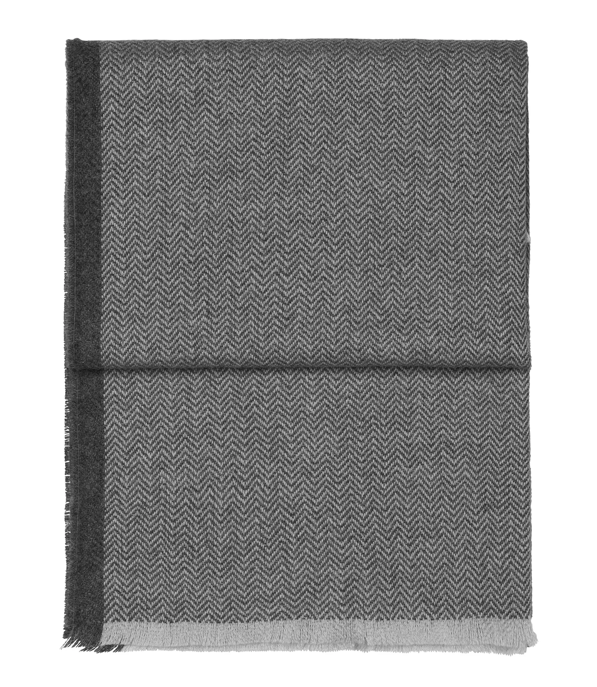 Manta Herringbone 130x190 cm, Light grey-grey Elvang Denmark