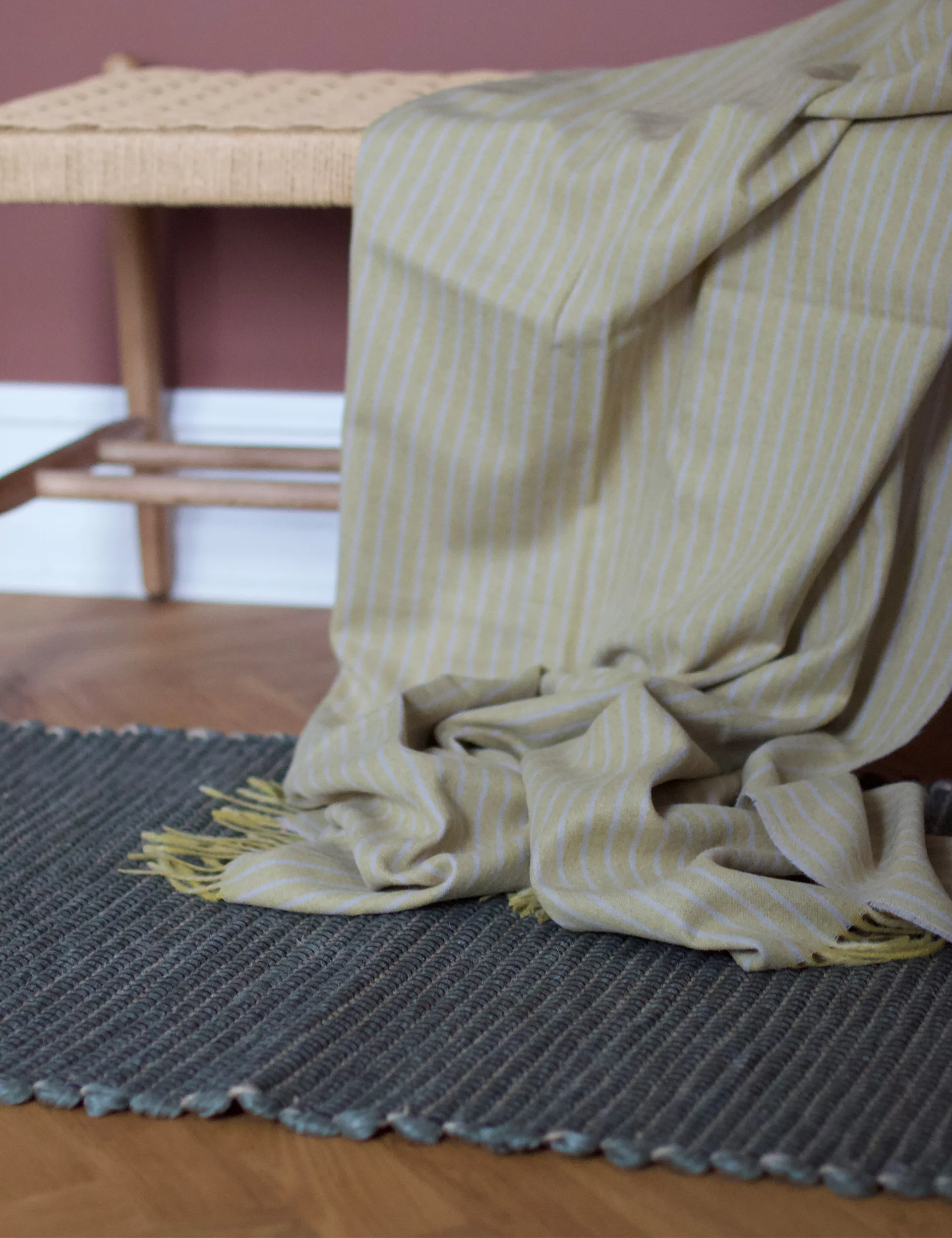 Manta Stripes 130x200 cm, Light yellow Elvang Denmark