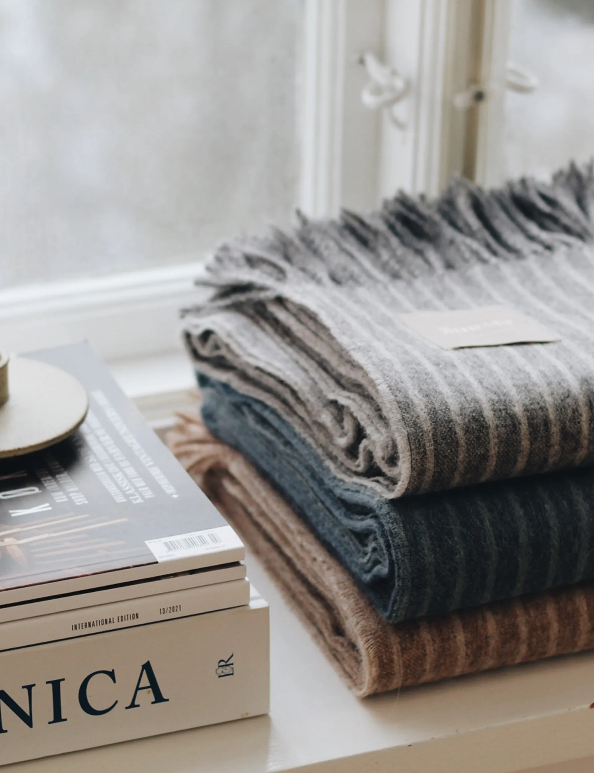 Manta Stripes 130x200 cm, Mirage blue Elvang Denmark