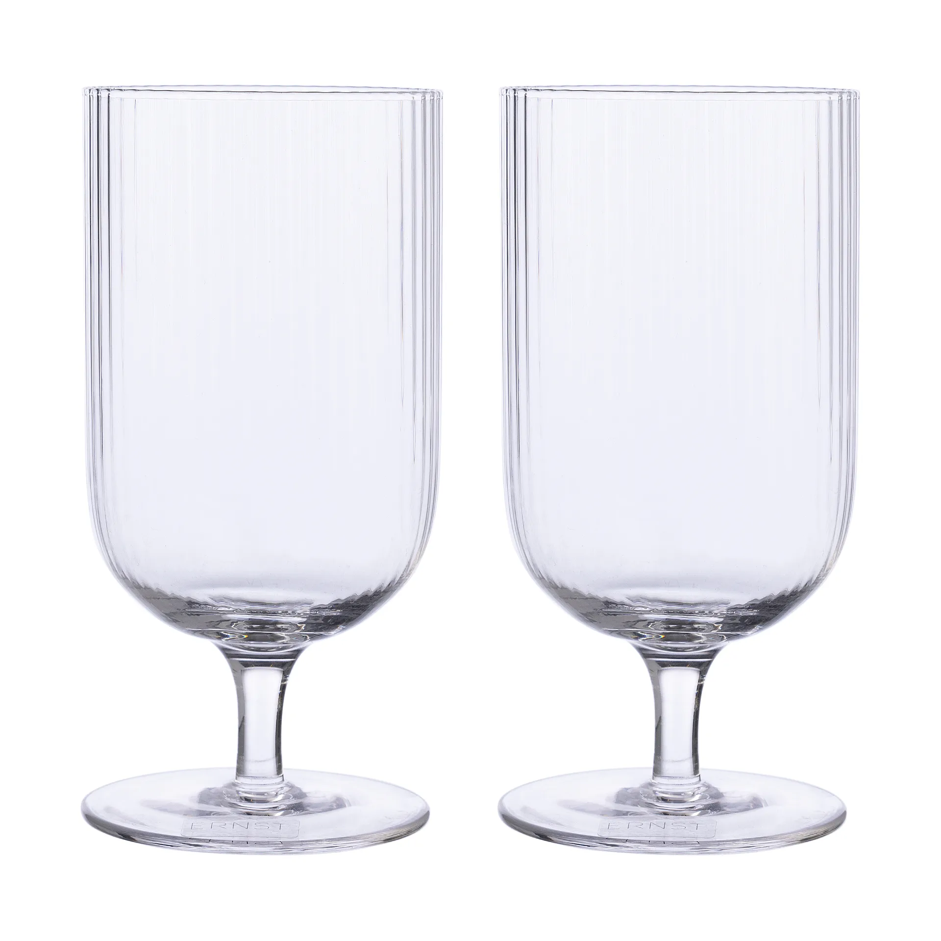 2 Copas de cerveza Ernst con relieve, Transparente ERNST