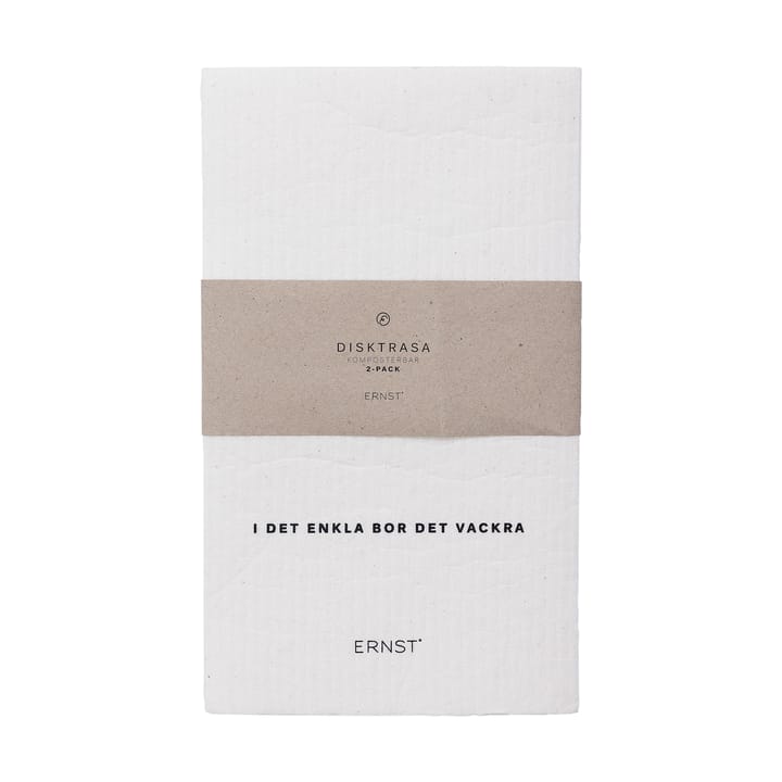 2 Paños de cocina Ernst cita/rayas, Blanco ERNST