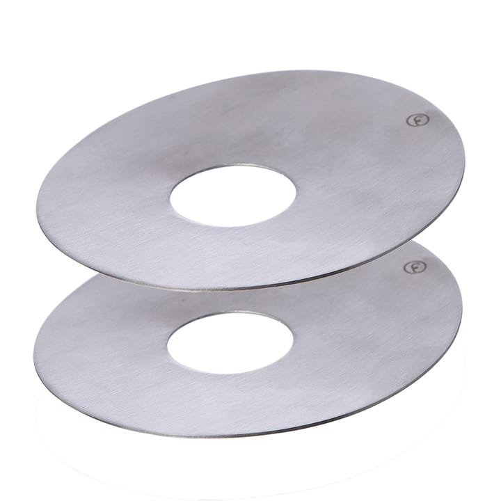 2 Protectores de velas Ernst Ø8,3 cm - metal cepillado - ERNST