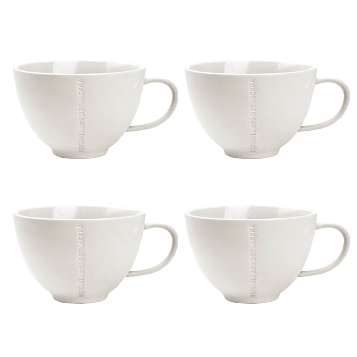 4 Tazas de té con cita Ernst - blanco - ERNST