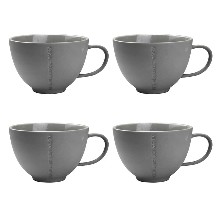 4 Tazas de té con cita Ernst - gris - ERNST