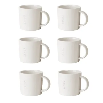 6 Tazas espresso Ernst gres - blanco - ERNST