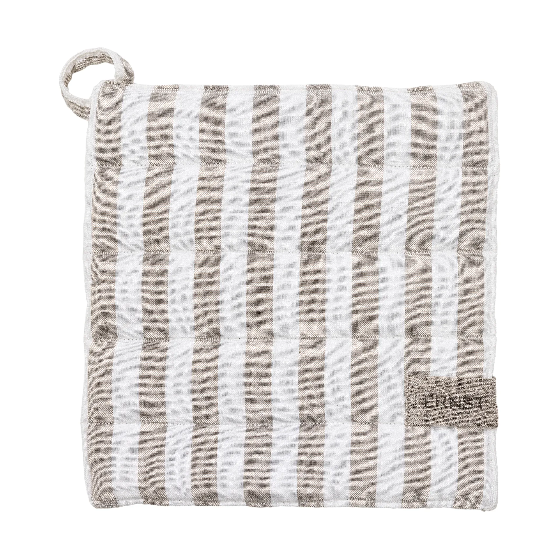 Agarradera Ernst rayas anchas 23x25 cm, Beige-blanco a rayas ERNST