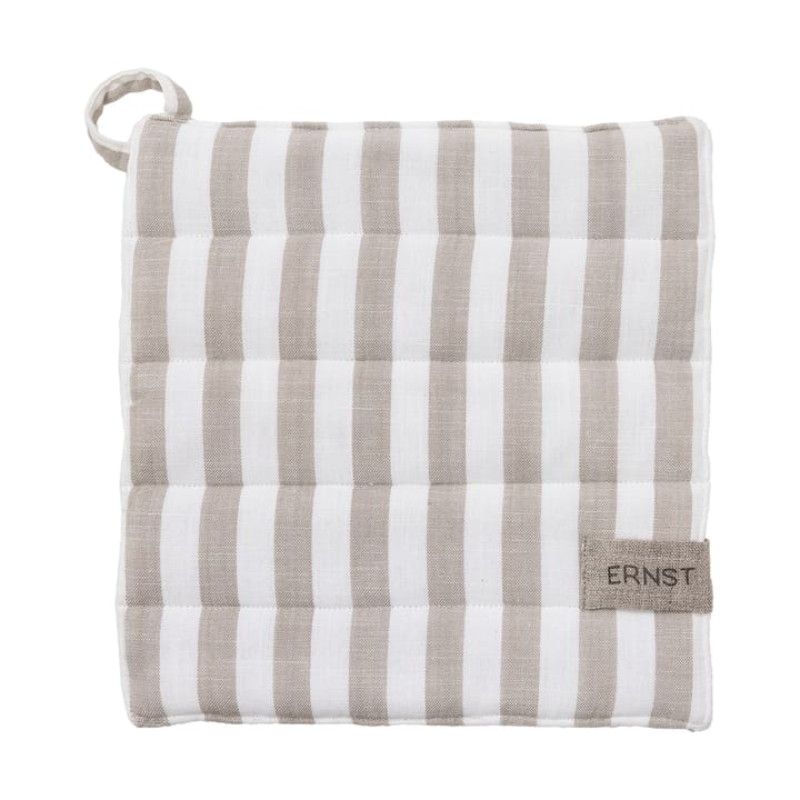 Agarradera Ernst rayas anchas 23x25 cm - Beige-blanco a rayas - ERNST