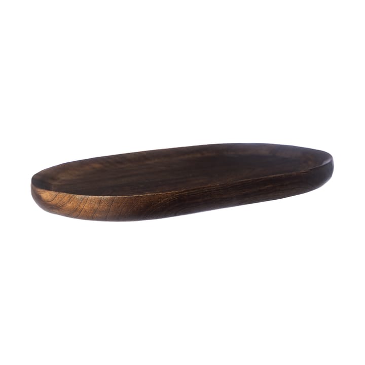 Bandeja de servicio ovalada Ernst 17x28 cm - Marrón oscuro - ERNST