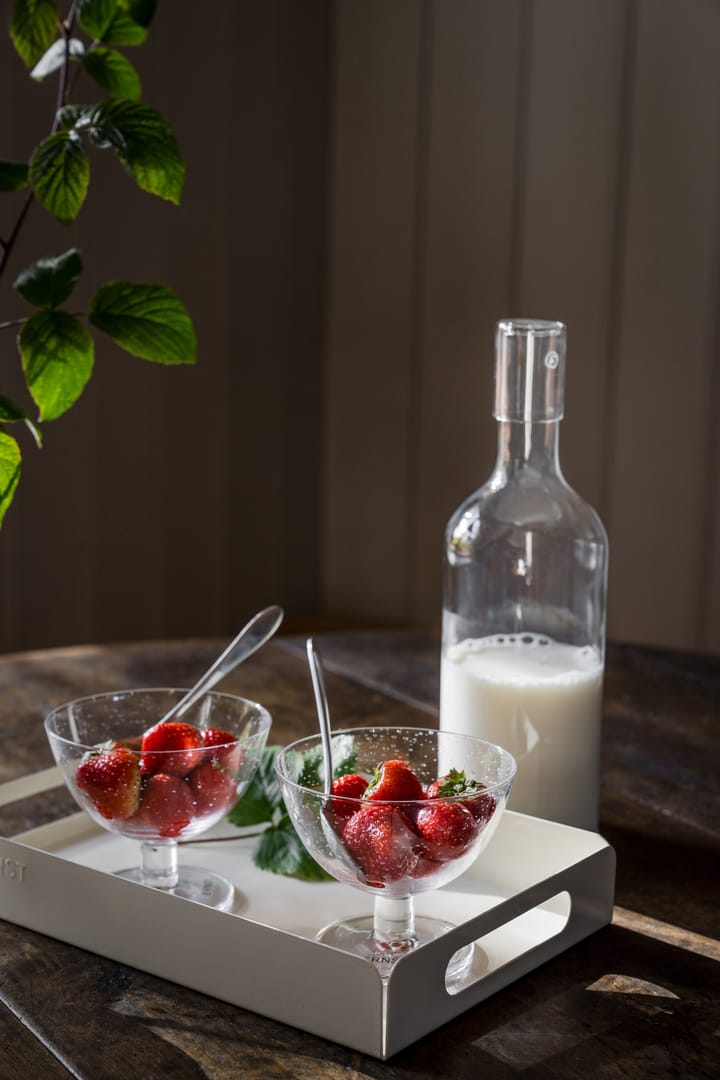 Bandeja metal Ernst 18x28,5 cm, Blanco crema ERNST